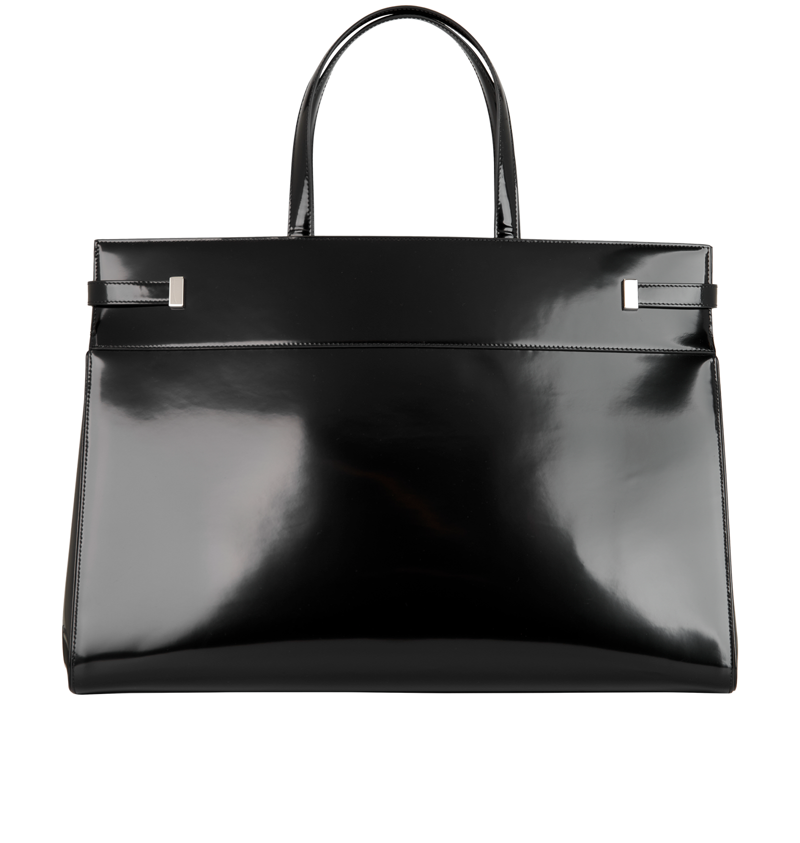 Large Manhattan, &pound;1,900, Handbags, Black, Patent Leather, Back view